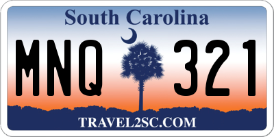 SC license plate MNQ321