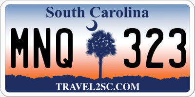 SC license plate MNQ323