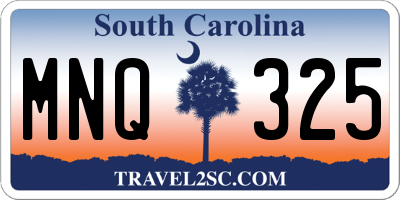 SC license plate MNQ325