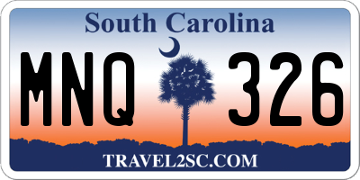 SC license plate MNQ326