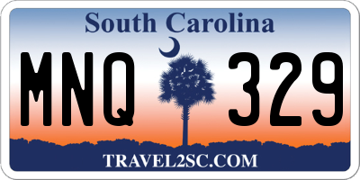 SC license plate MNQ329