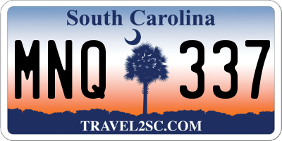 SC license plate MNQ337
