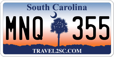 SC license plate MNQ355