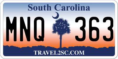 SC license plate MNQ363