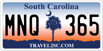 SC license plate MNQ365