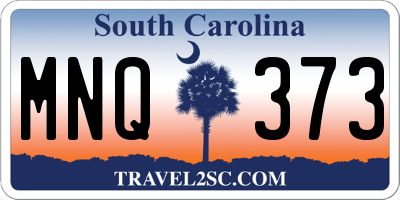 SC license plate MNQ373