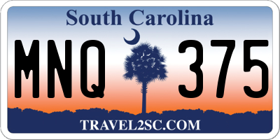 SC license plate MNQ375