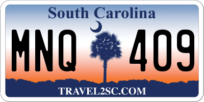 SC license plate MNQ409