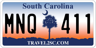 SC license plate MNQ411