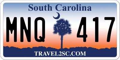SC license plate MNQ417