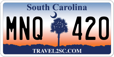 SC license plate MNQ420