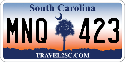 SC license plate MNQ423