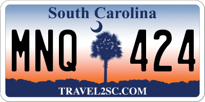 SC license plate MNQ424