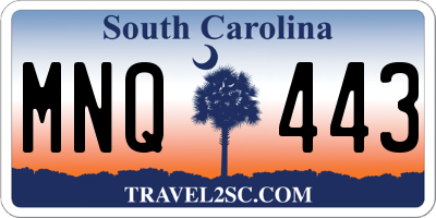 SC license plate MNQ443
