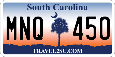 SC license plate MNQ450