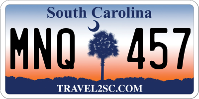 SC license plate MNQ457