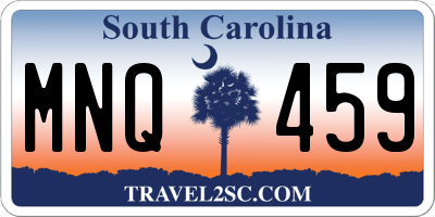 SC license plate MNQ459
