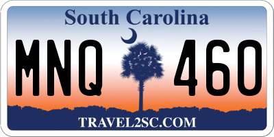 SC license plate MNQ460