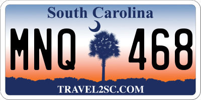 SC license plate MNQ468