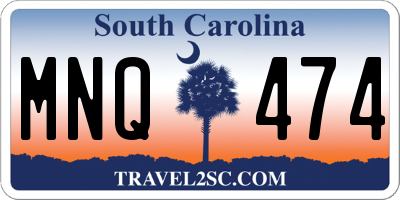 SC license plate MNQ474
