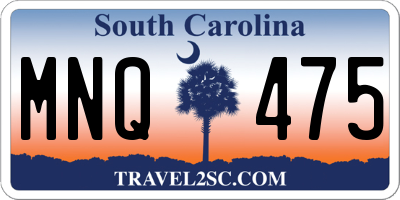 SC license plate MNQ475