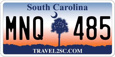 SC license plate MNQ485