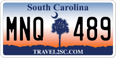 SC license plate MNQ489