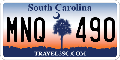 SC license plate MNQ490