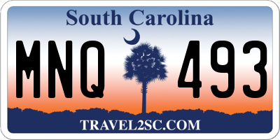 SC license plate MNQ493