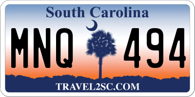 SC license plate MNQ494