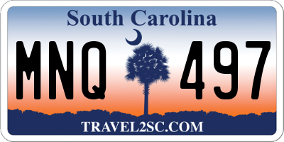 SC license plate MNQ497