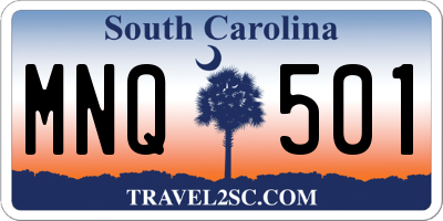 SC license plate MNQ501