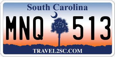 SC license plate MNQ513
