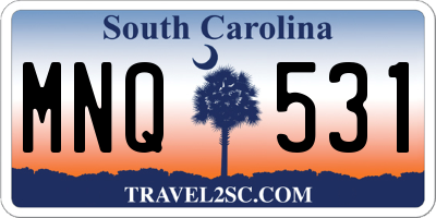 SC license plate MNQ531