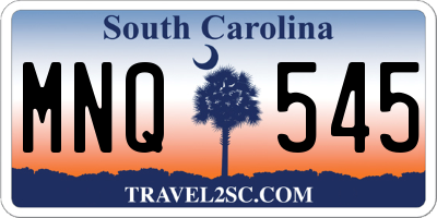 SC license plate MNQ545