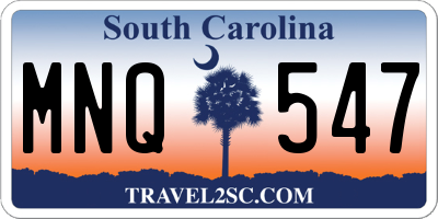 SC license plate MNQ547
