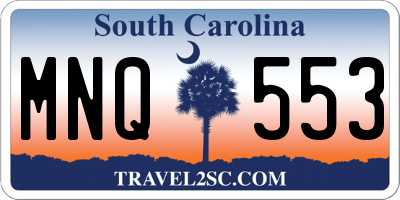 SC license plate MNQ553