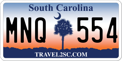 SC license plate MNQ554