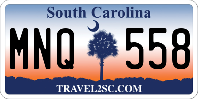 SC license plate MNQ558