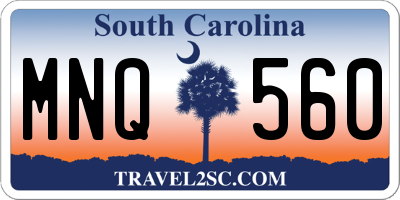 SC license plate MNQ560