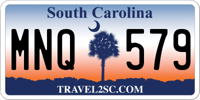 SC license plate MNQ579