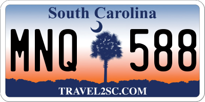 SC license plate MNQ588