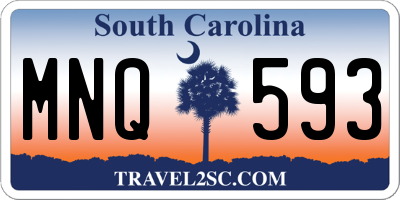 SC license plate MNQ593