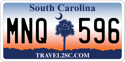 SC license plate MNQ596