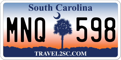 SC license plate MNQ598