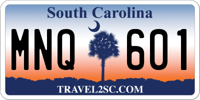 SC license plate MNQ601