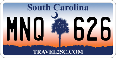 SC license plate MNQ626