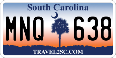 SC license plate MNQ638