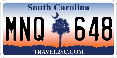 SC license plate MNQ648