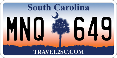 SC license plate MNQ649